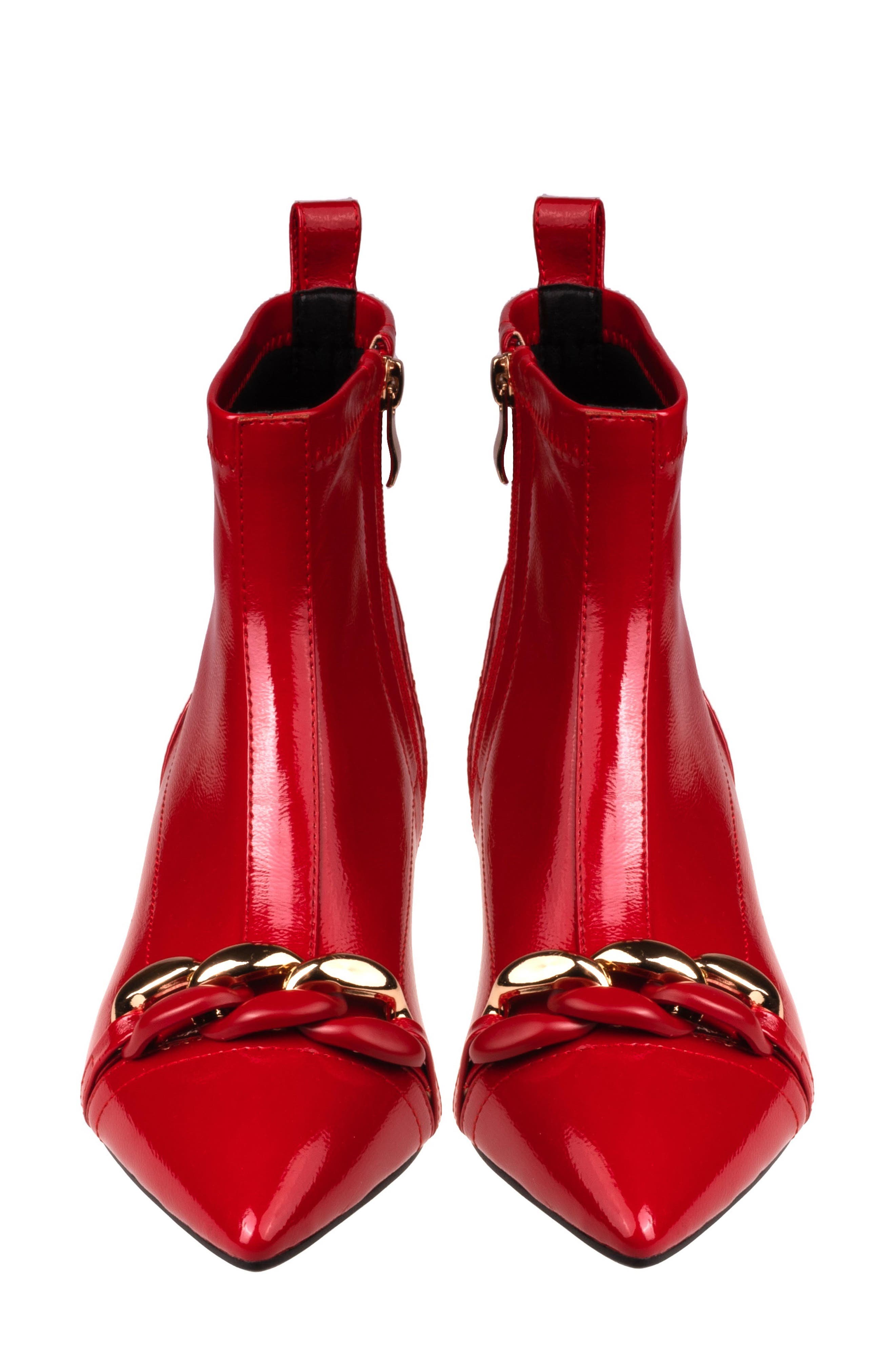 NINETY UNION Milan Chain Bootie, Alternate, color, Red