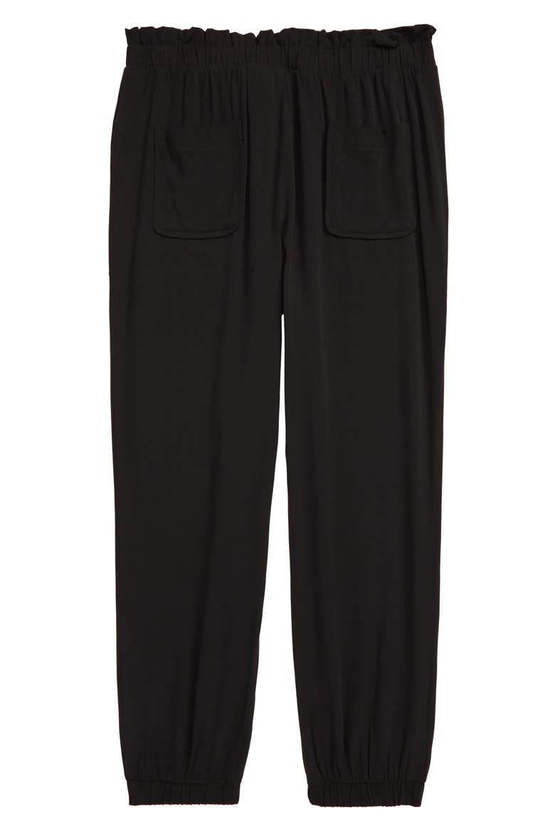 Paperbag Waist Jogger Pants, Alternate, color, BLACK