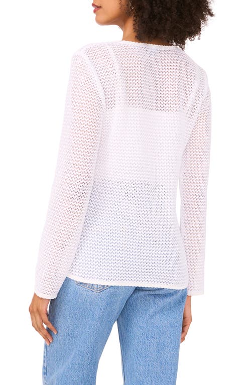 1.state Front Tie Open Knit Cardigan