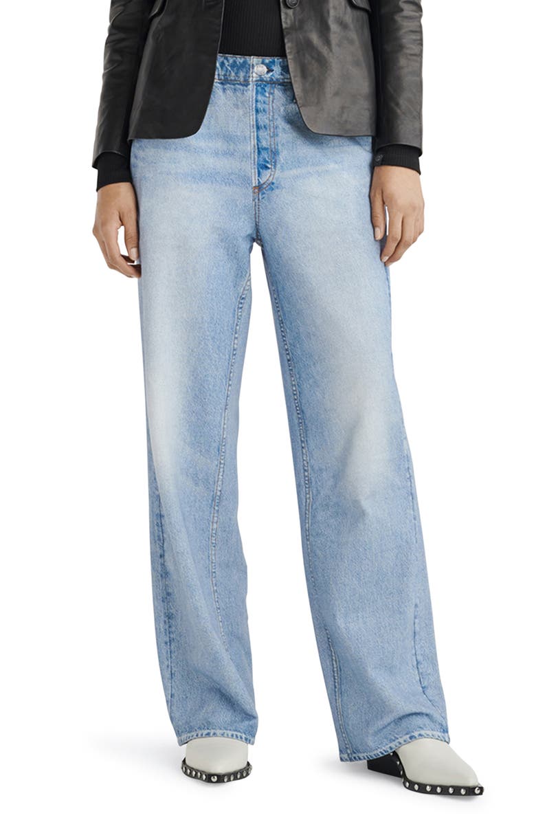 rag & bone rb Miramar Wide Leg Cotton Terry Sweatpant Jeans, Main, color, Tulip