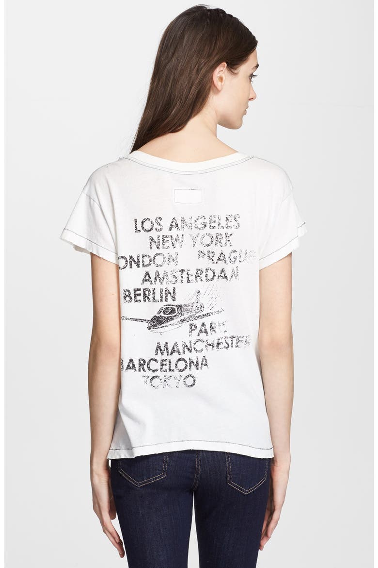 Distressed Print Tee, Alternate, color, FEATHER