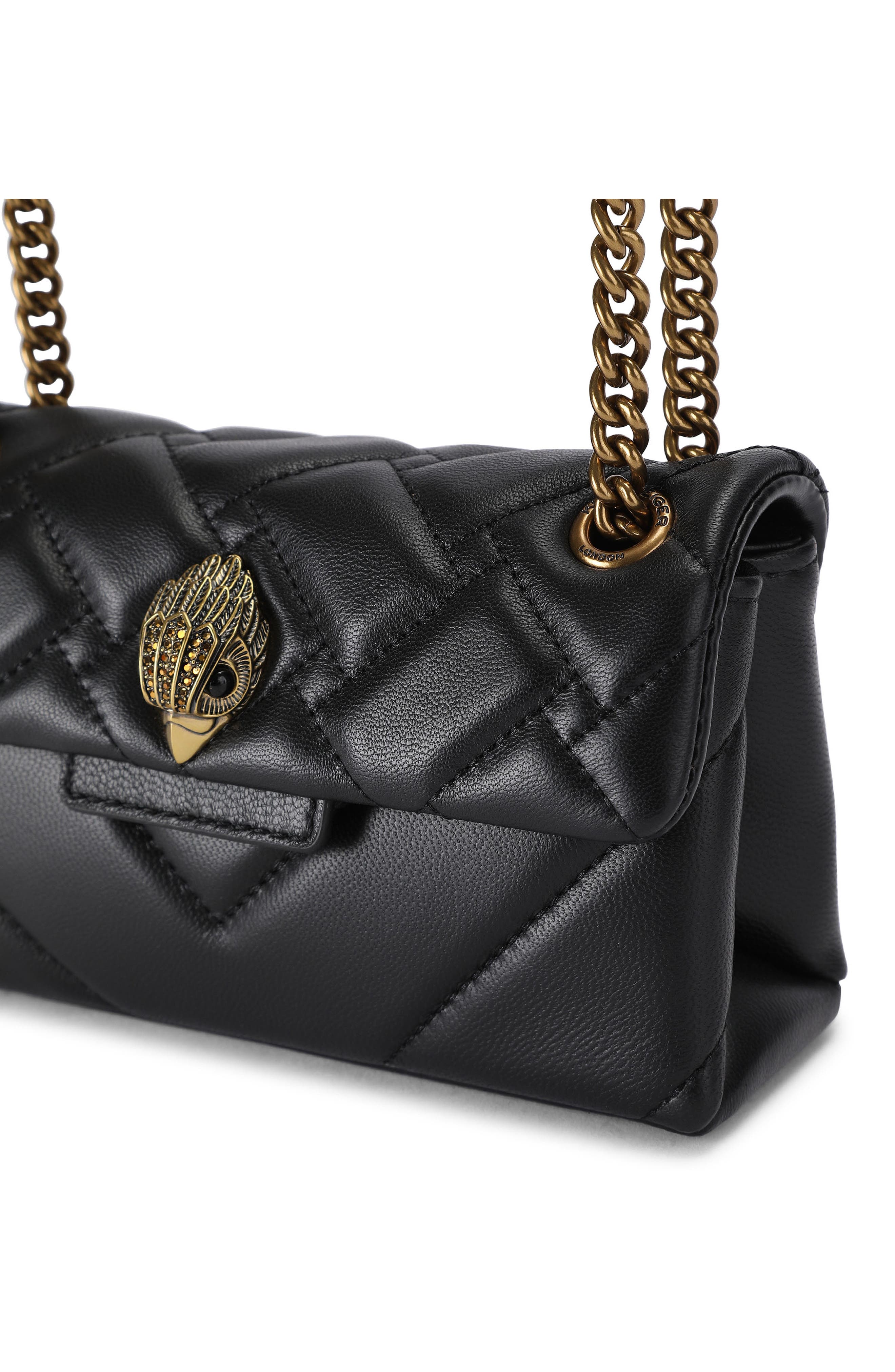 Kensington 17 Quilted Faux Leather Shoulder Bag, Alternate, color, BLACK/ COMB