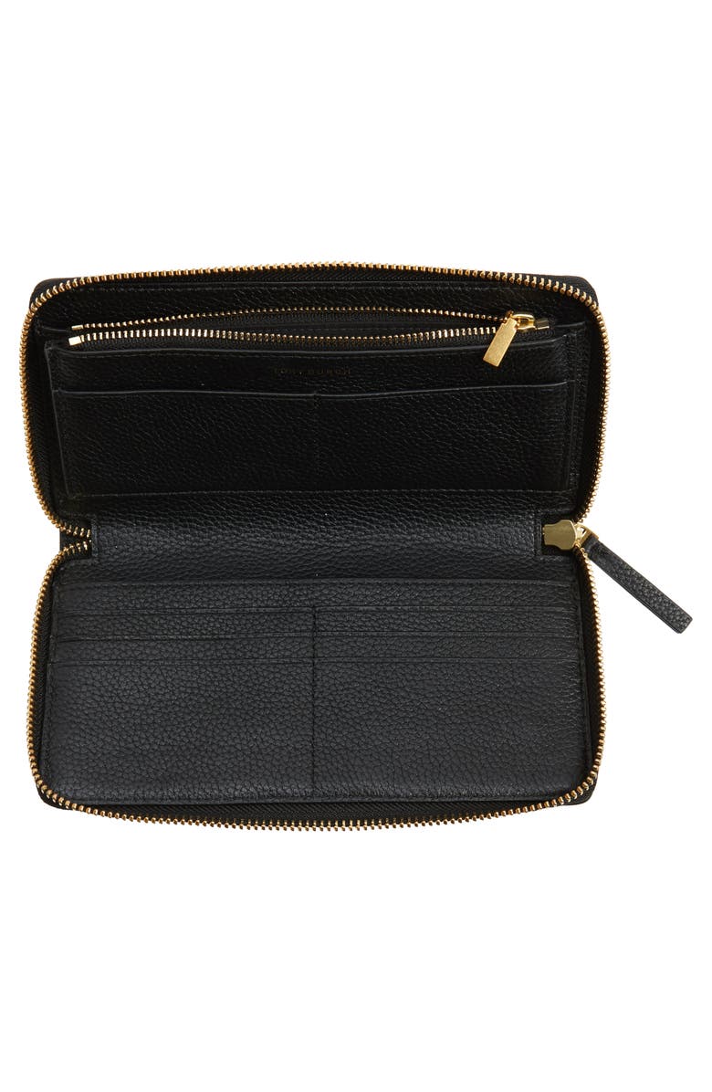 Tory Burch Carson Zip Leather Continental Wallet, Alternate, color, 