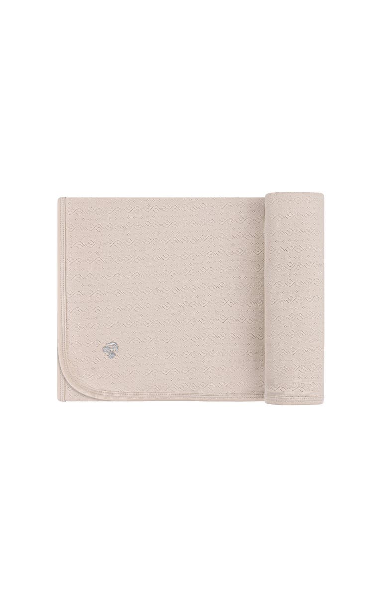 Ely's & Co. Squiggle Pointelle Collection - Blanket, Main, color, Beige