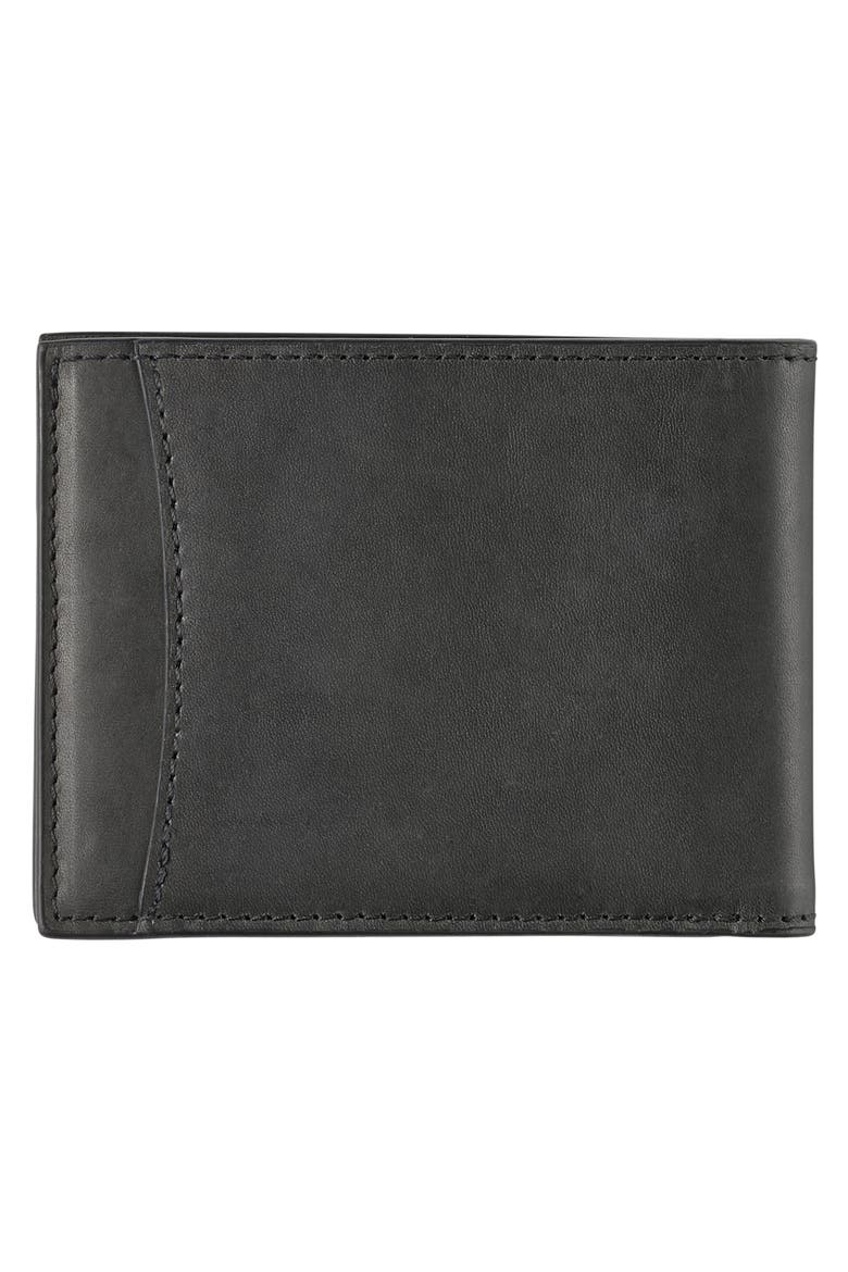 Rhodes Leather Bifold Wallet, Alternate, color, BLACK