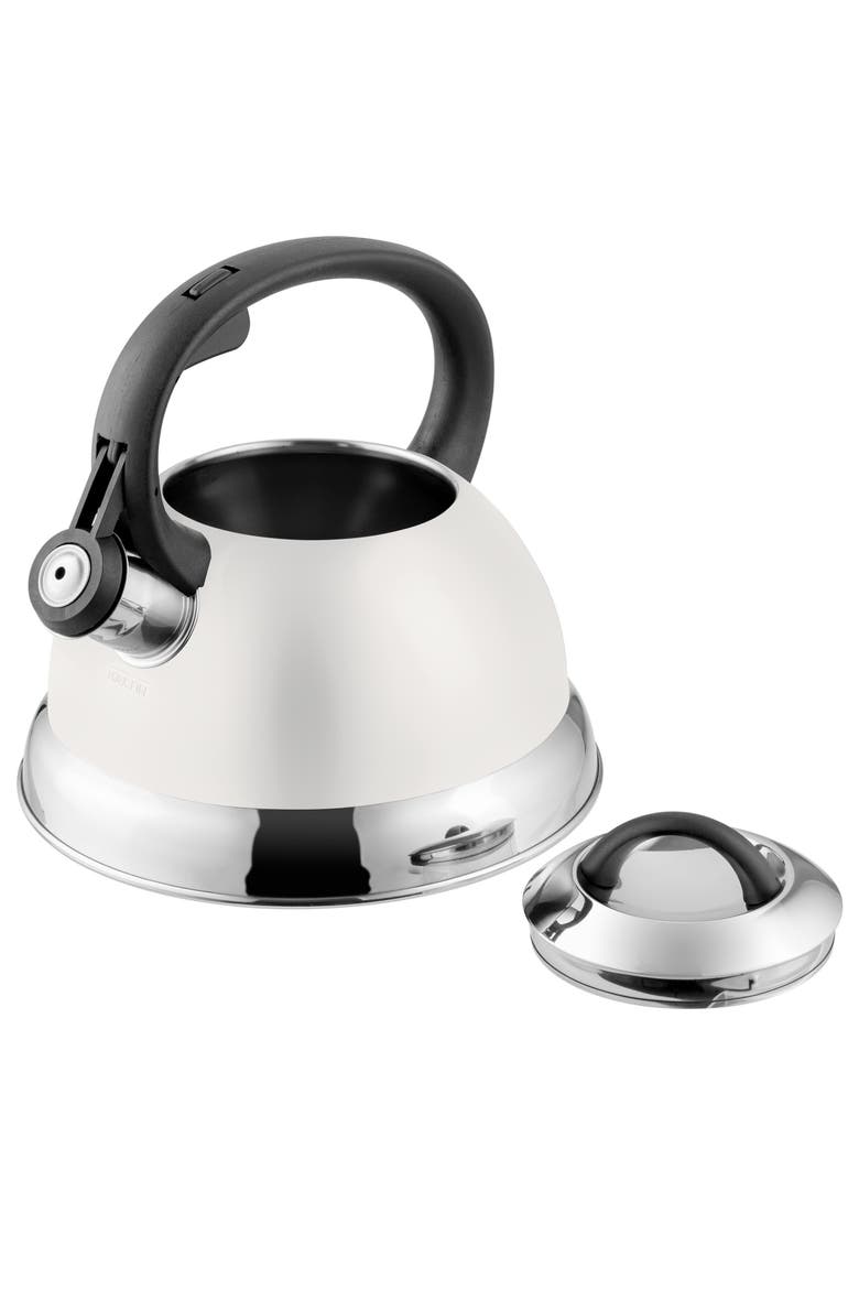 Flintshire 1.75 Quart Whistling Tea Kettle, Alternate, color, White