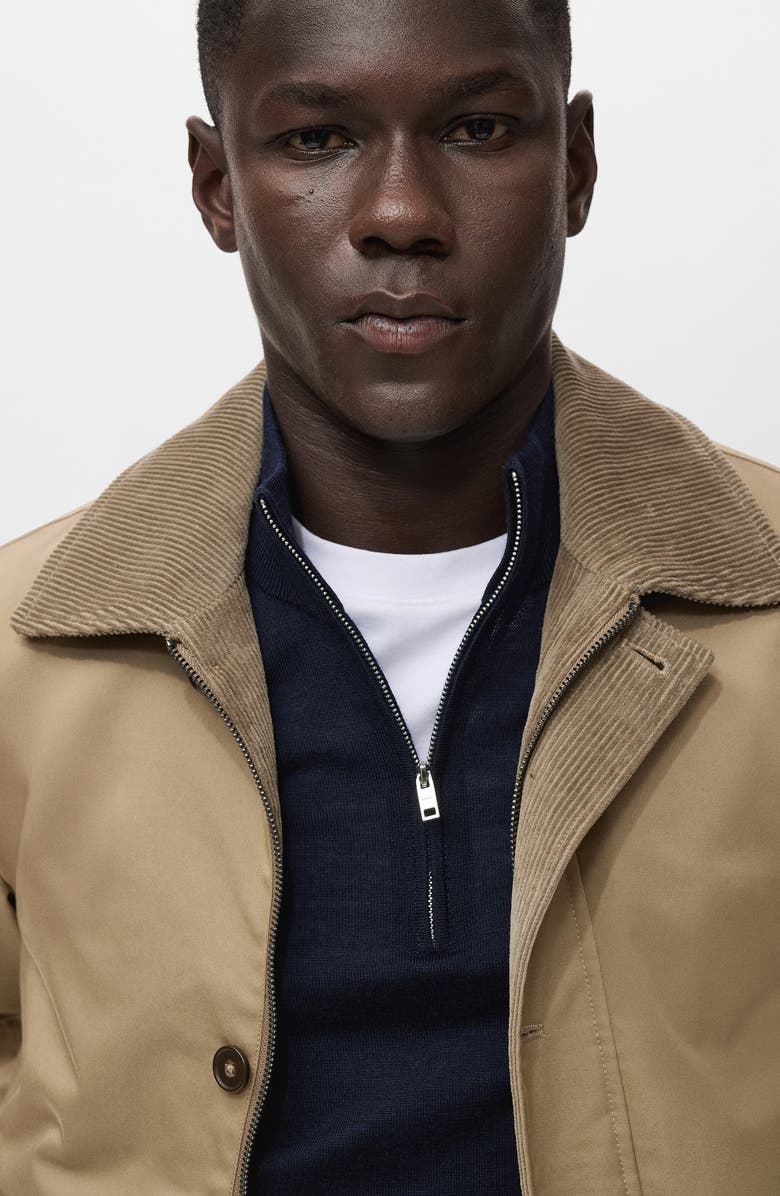 MANGO Water Repellent Jacket, Alternate, color, Beige