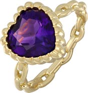 Bony Levy El Mar 18K Yellow Gold Amethyst Heart Ring