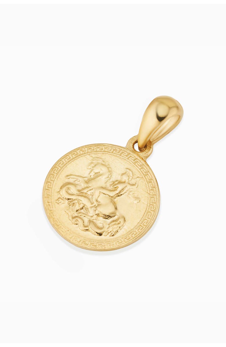 Oradina 14K Yellow Gold Triumph Coin Pendant Charm, Alternate, color, Yellow Gold