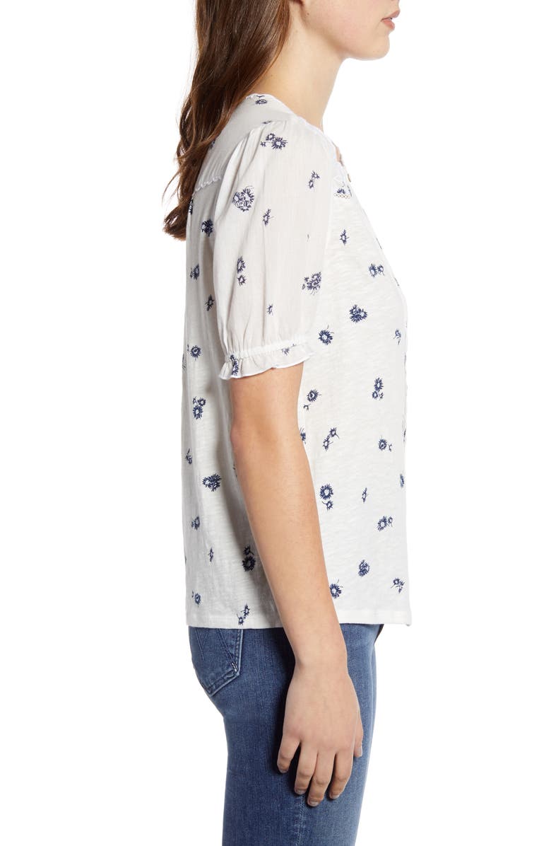 Lucky Brand Floral Short Sleeve Top, Alternate, color,