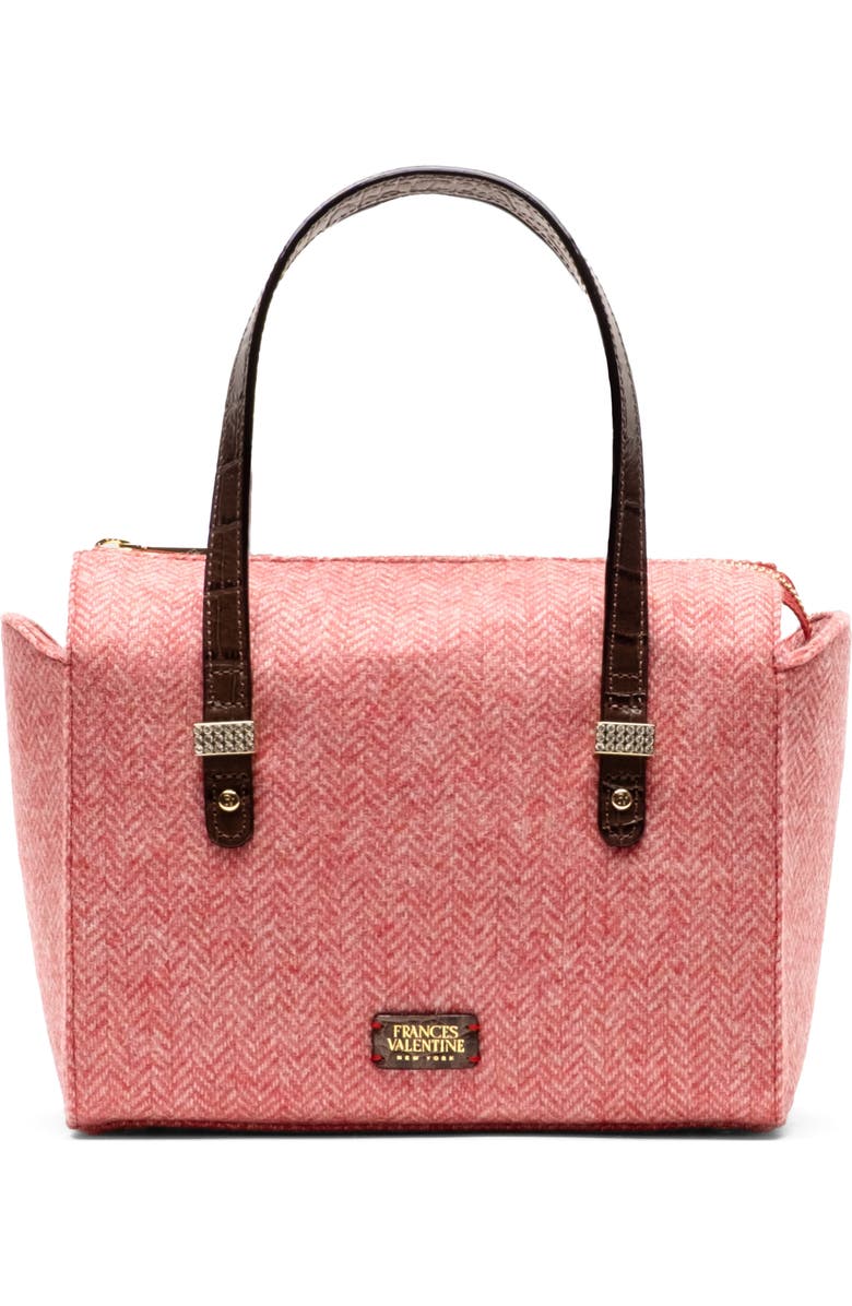 Frances Valentine Boxy Herringbone Bag, Main, color, Pink