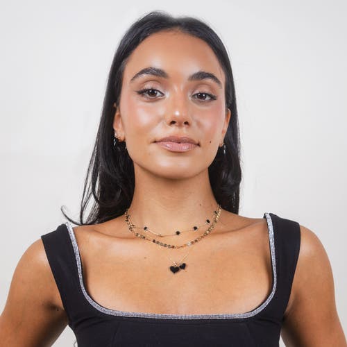 The Lovery Fine Jewelry Onyx Bubble Chain Necklace In Black