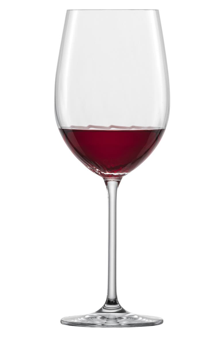 Prizma Set of 6 Bordeaux Wine Glasses, Alternate, color, CLEAR