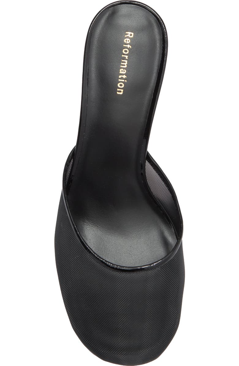 Reformation Kalinka Illusion Mesh Mule, Alternate, color, Black Mesh