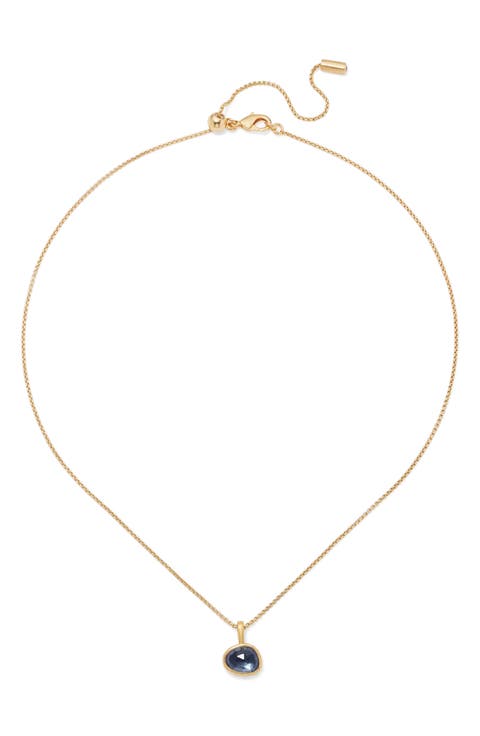 Cala Iridescent Hematite Pendant Necklace