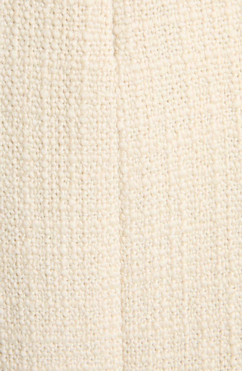 Valentino Contrast Ruffle Tweed Miniskirt, Alternate, color, Beige/ Black