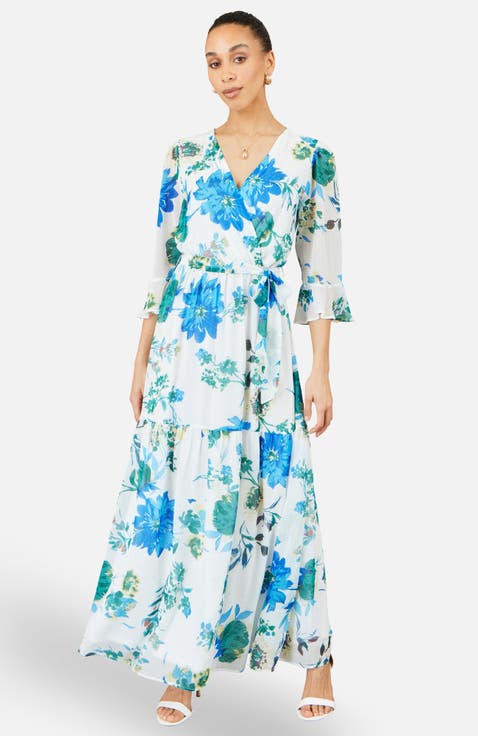 Floral Maxi Wrap Dress