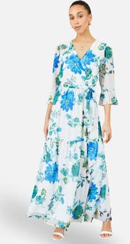 Yumi Floral Maxi Wrap Dress