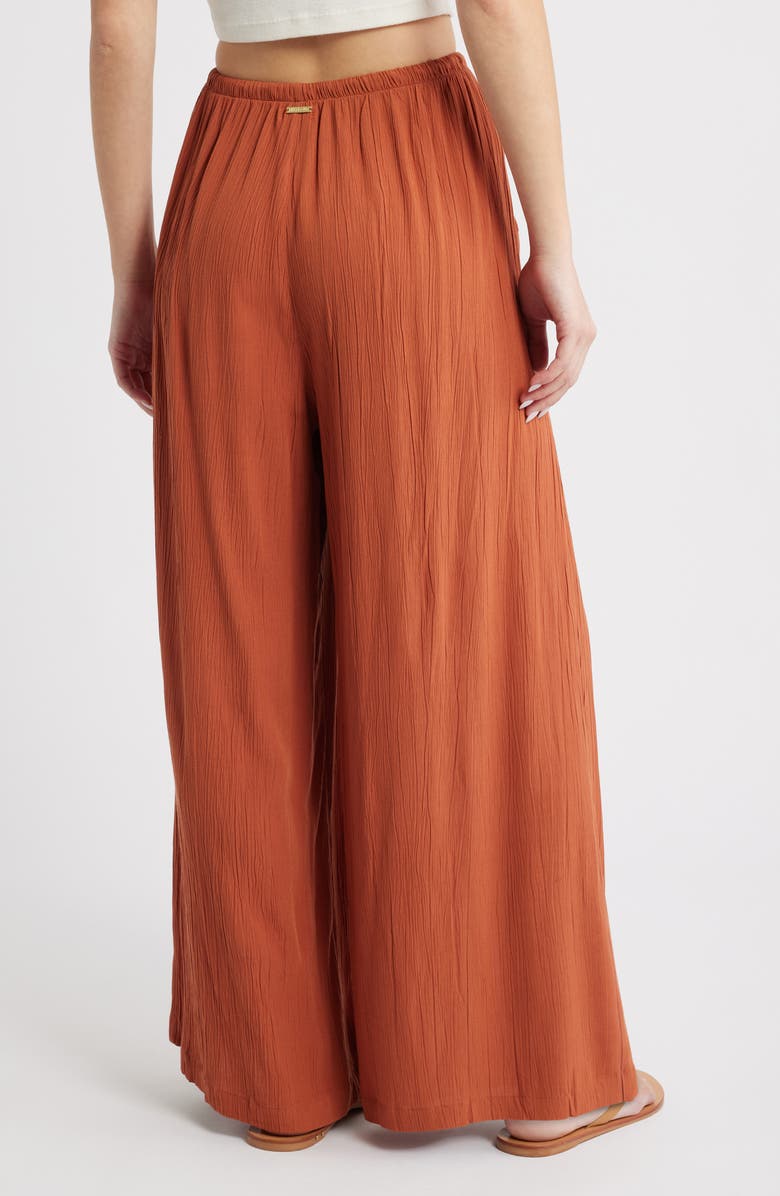 Billabong Beach Bound Crinkle Wide Leg Pants, Alternate, color, Sedona