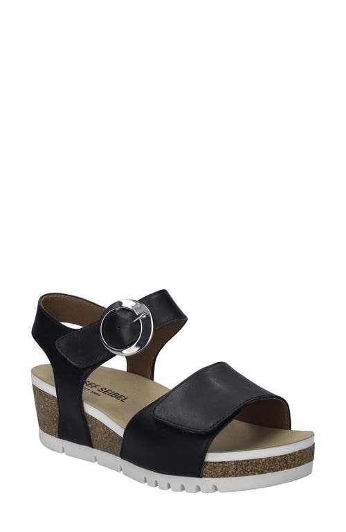 Josef Seibel Quinn 16 Wedge Sandal In Black