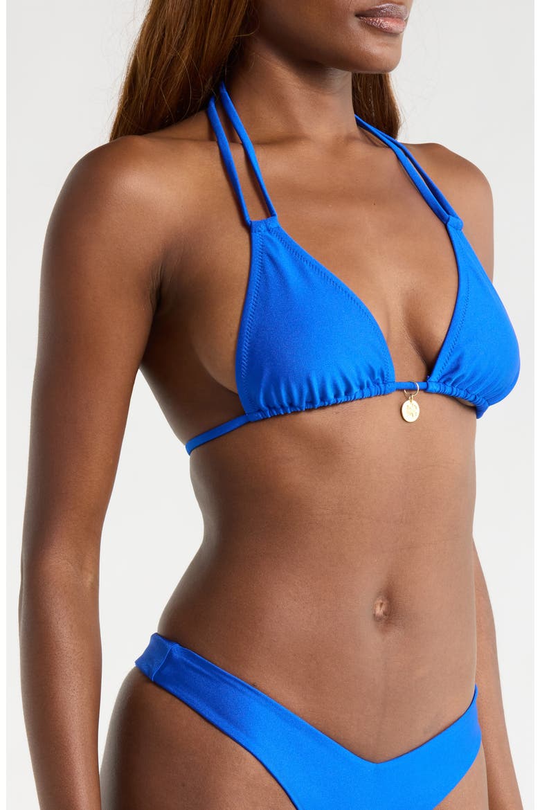 Halter Bikini Top, Alternate, color, BLUE LAGOON
