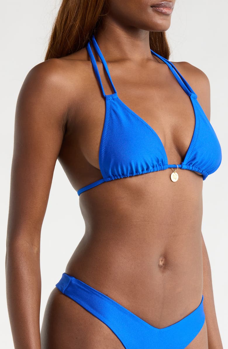 Kulani Kinis Halter Bikini Top, Alternate, color, Blue Lagoon