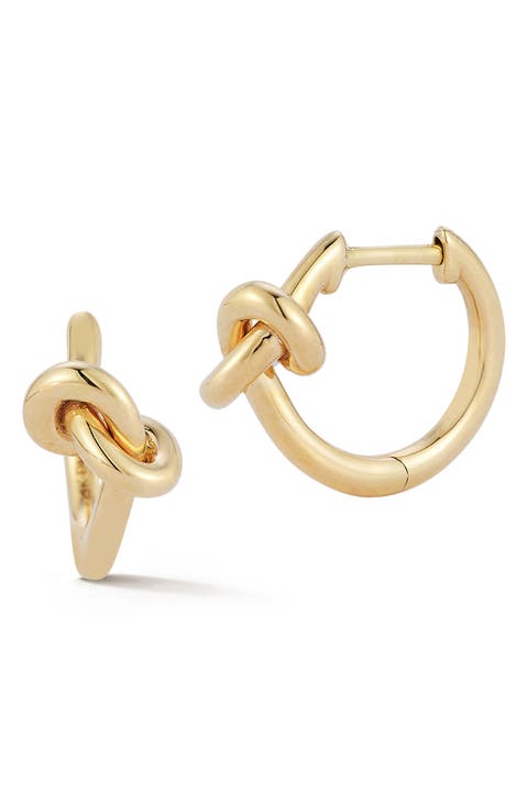Nana Bernice Knot Huggie Hoop Earrings