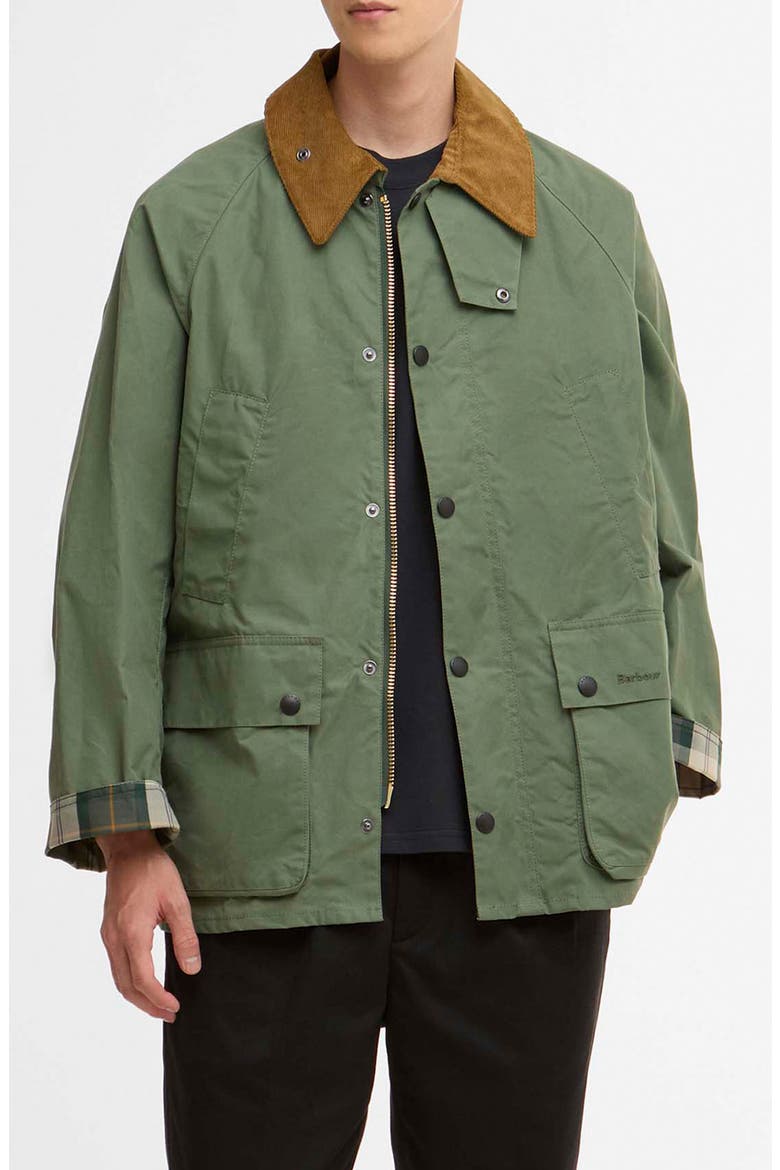 Bedale Coated Cotton Jacket, Main, color, WINTER MOSS