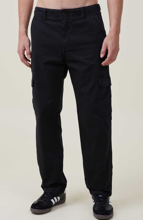 Shop Cotton On Tactical Cargo Pant In Jet Black Herringbone