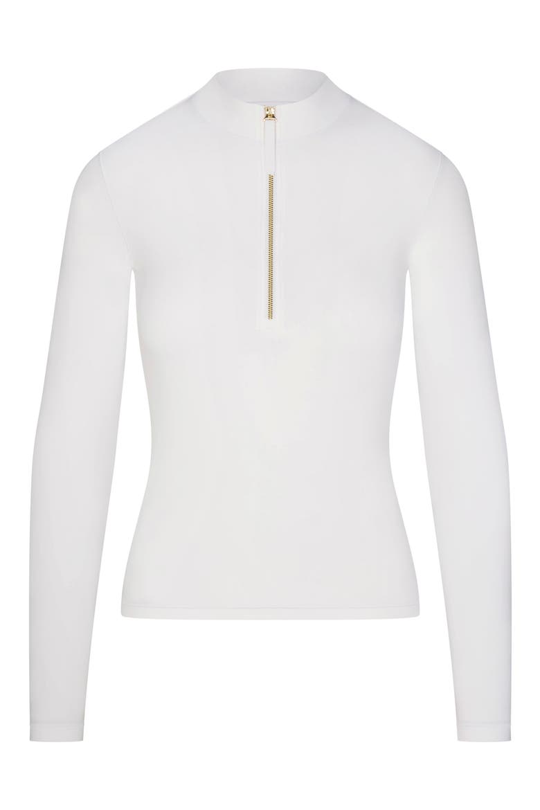 Summer Quarter Zip Performance Top, Alternate, color, WHITE