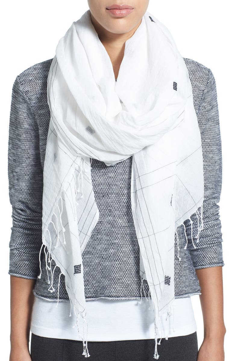 Eileen Fisher Organic Cotton Scarf, Main, color, 