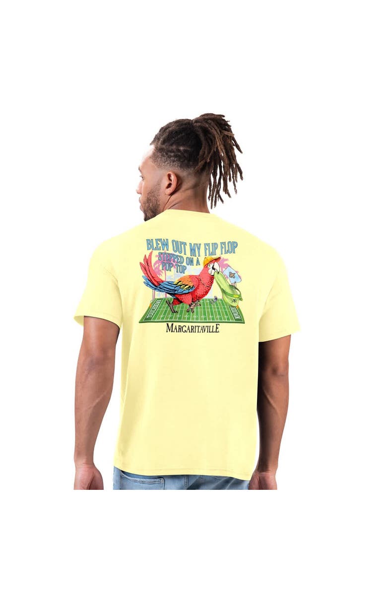 Margaritaville Men's Margaritaville Gold New Orleans Saints Flip Flop T-Shirt, Main, color, Gold