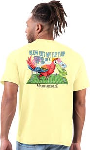 Margaritaville Men's Margaritaville Gold New Orleans Saints Flip Flop T-Shirt