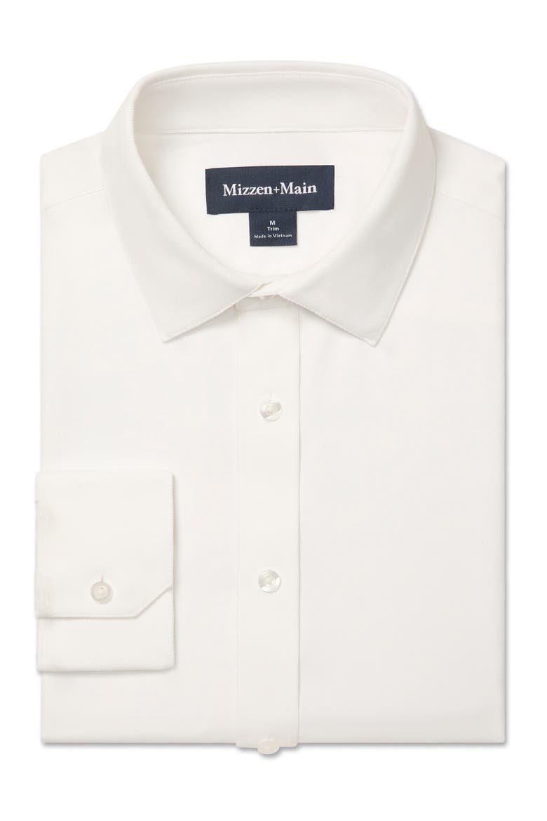 Bateman Trim Fit Performance Button-Up Shirt, Alternate, color, WHITE TWILL CLASSIC