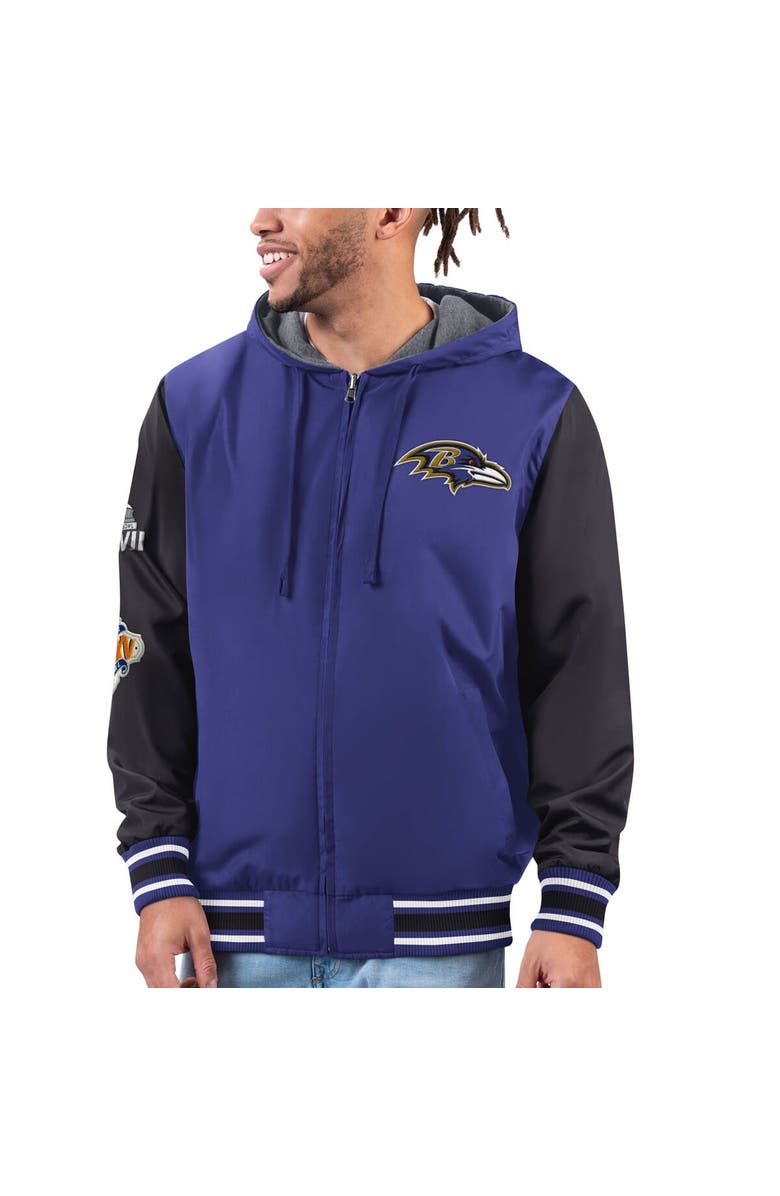 G-III SPORTS BY CARL BANKS Men's G-III Sports by Carl Banks Purple/Black Baltimore Ravens Commemorative Reversible Full-Zip Jacket, Alternate, color, 