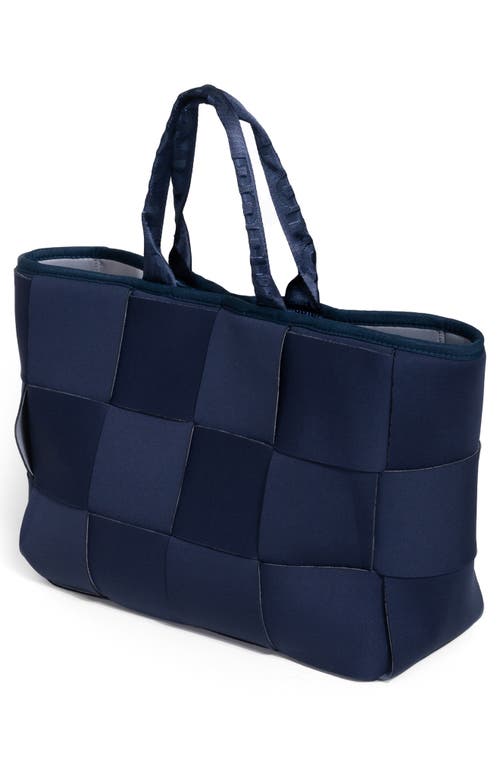 Pop Ups Brand Icon Water Resistant Woven Neoprene Tote Bag In Blue