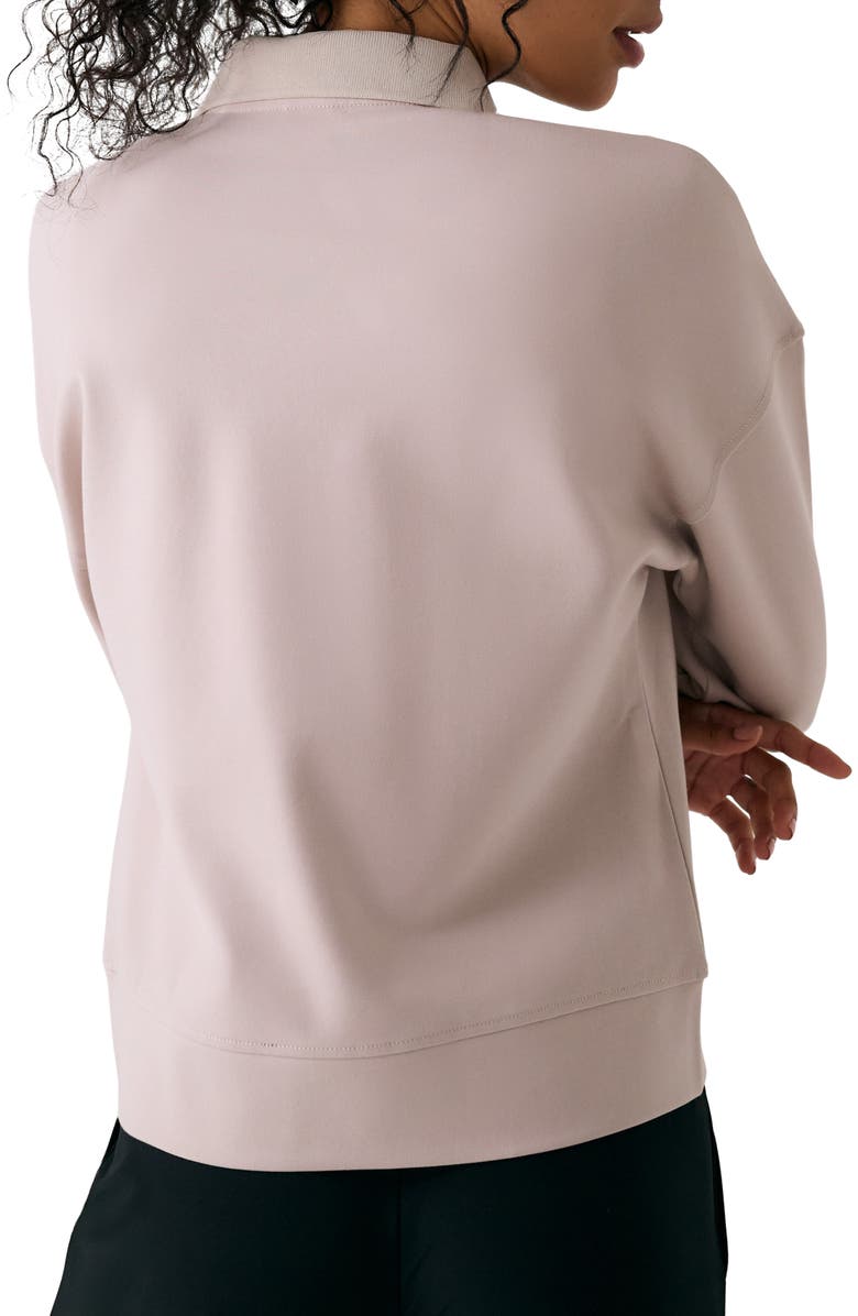 Lole Mindset Johnny Collar Sweatshirt, Alternate, color, Abalone