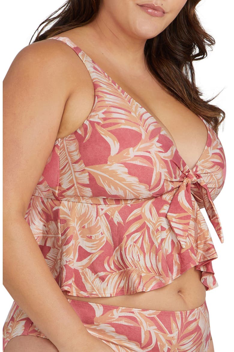 Chagall Tankini Top, Alternate, color, CORAL