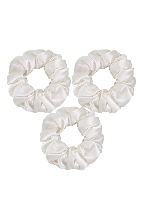 Pure Silk 3-Pack Large Scrunchies