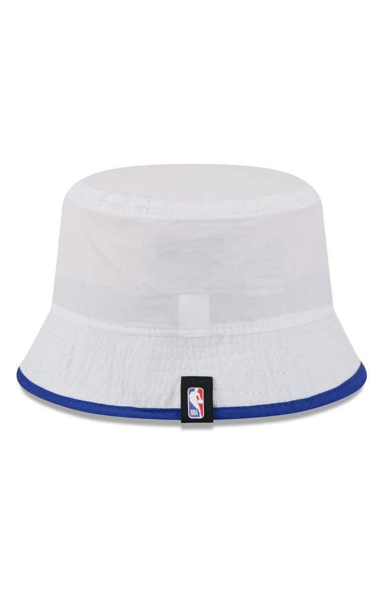 New Era Men's New Era White/Royal Philadelphia 76ers 2025 NBA Draft Nylon Bucket Hat, Alternate, color, White