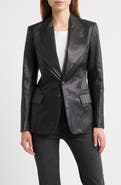FRAME The Peak Lapel Leather Blazer