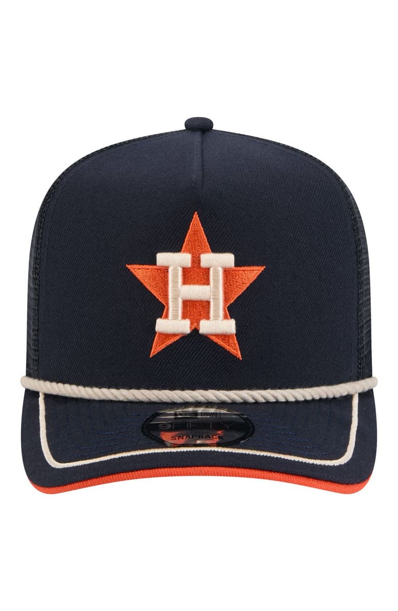 New Era Men's New Era Navy Houston Astros Vintage Rope Trucker A-Frame 9FIFTY Adjustable Hat, Alternate, color, 