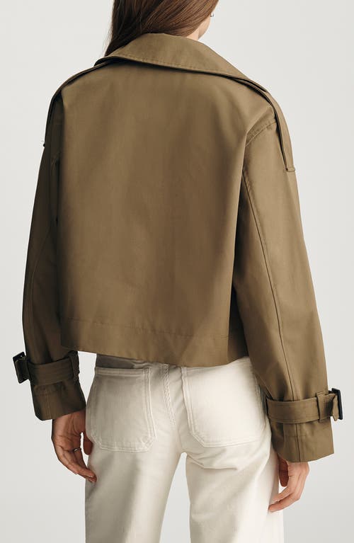 Mavi Jeans Military Double Breasted Crop Jacket In Brown