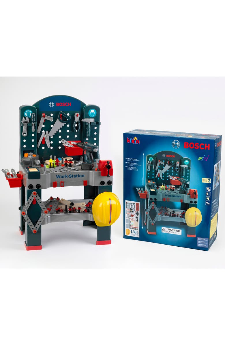 BOSCH Klein Theo Bosch Workstation Workbench Premium Toys for Kids Ages 3 Years & Up, Alternate, color, Multicolored