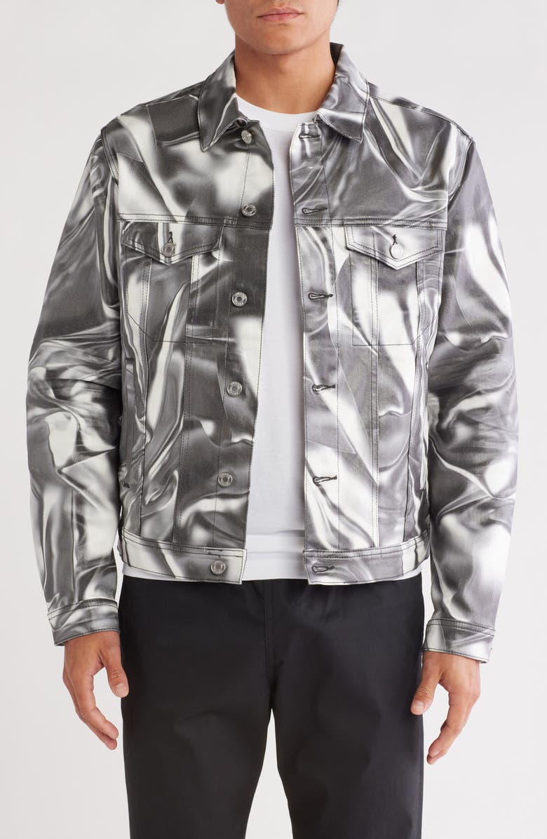 PURPLE BRAND P024 Trucker Denim Jacket, Main, color, 