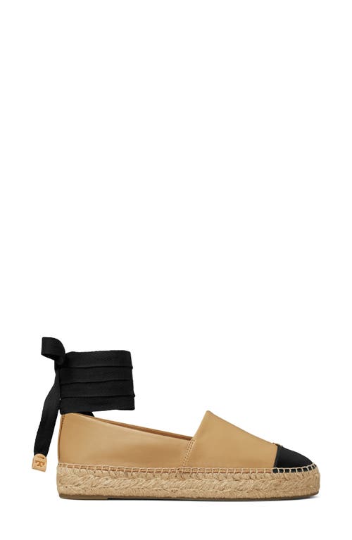 Tory Burch Ankle Wrap Cap Toe Platform Espadrille