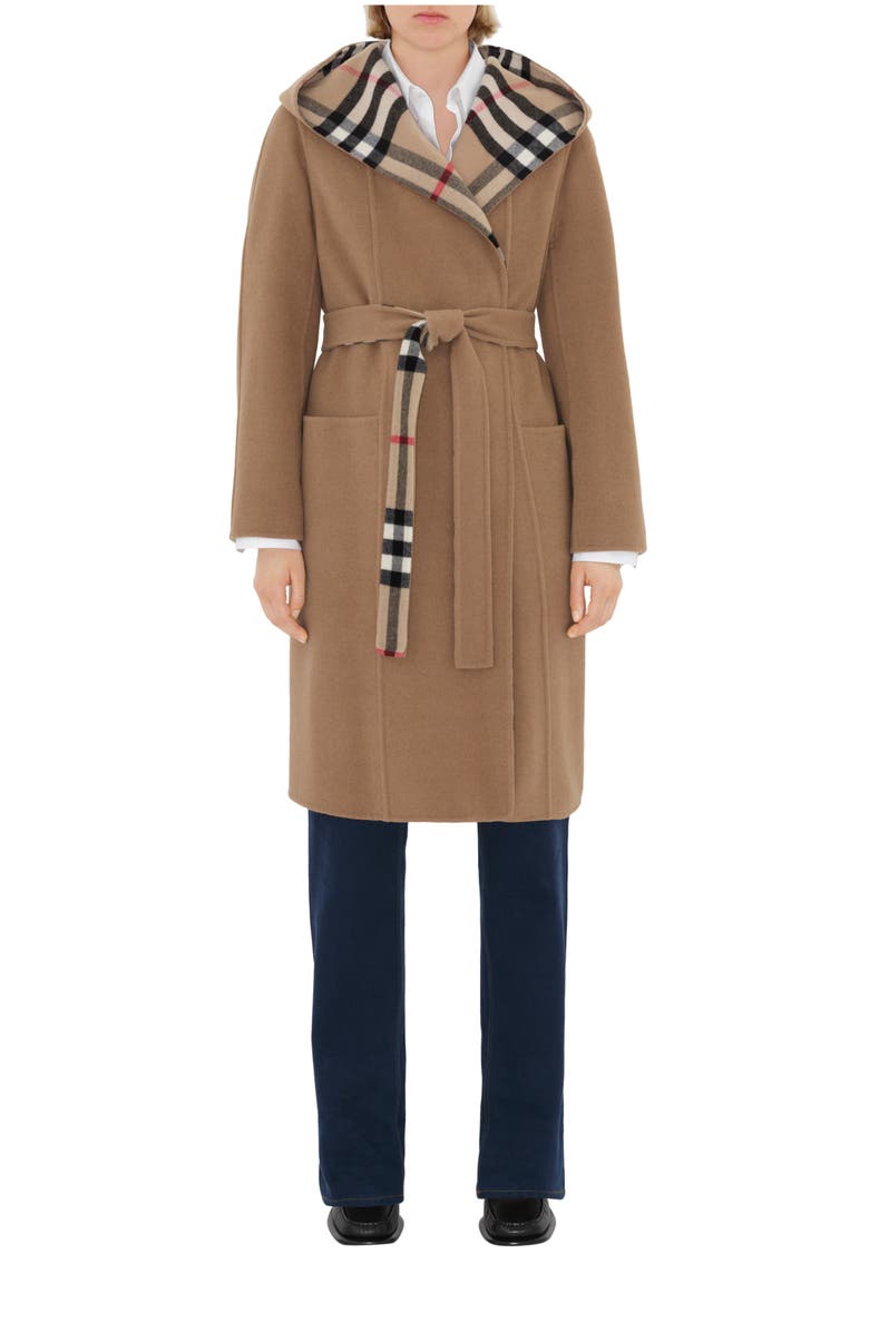 Burberry Wool Wrap Coat, Main, color,