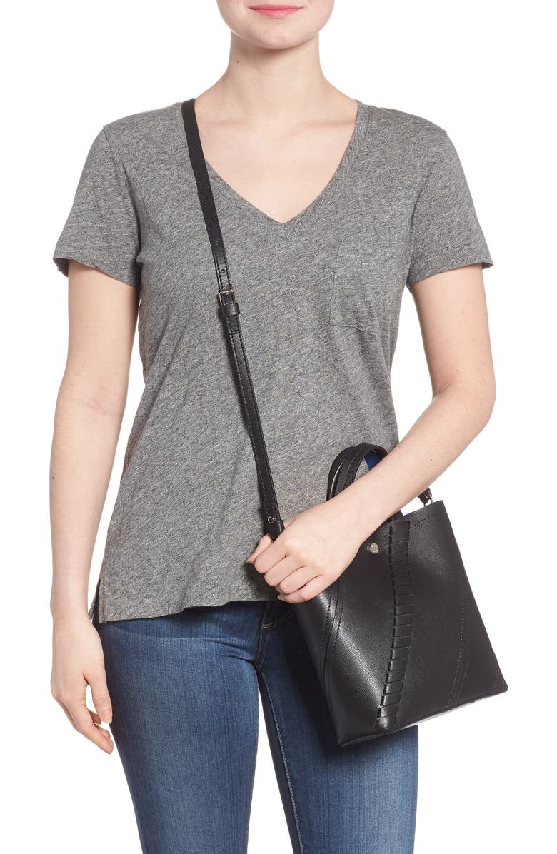 Proenza Schouler Mini Hex Whipstitch Calfskin Leather Tote, Alternate, color,