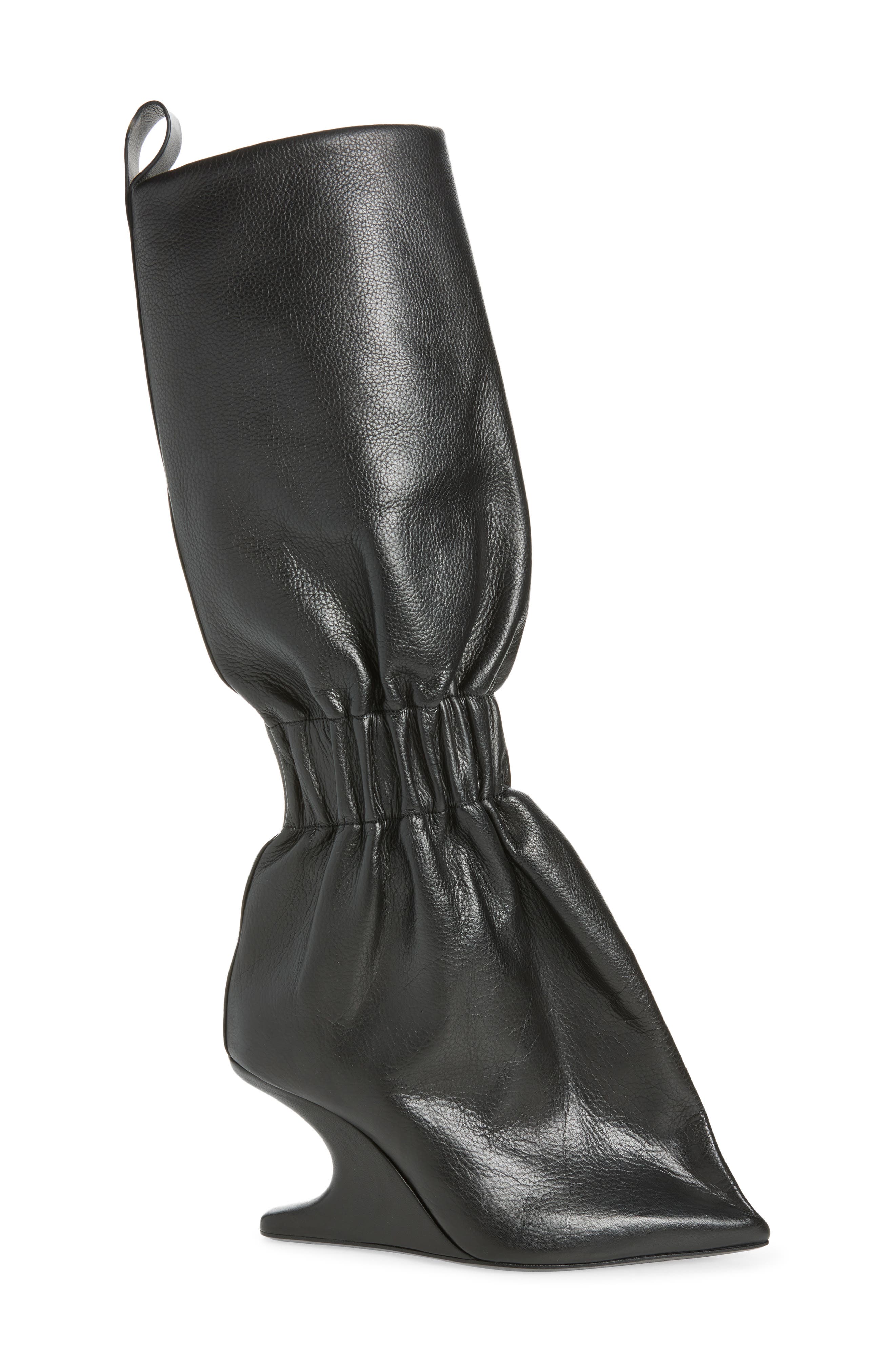 Cantitaquito Leather Boot, Alternate, color, BLACK