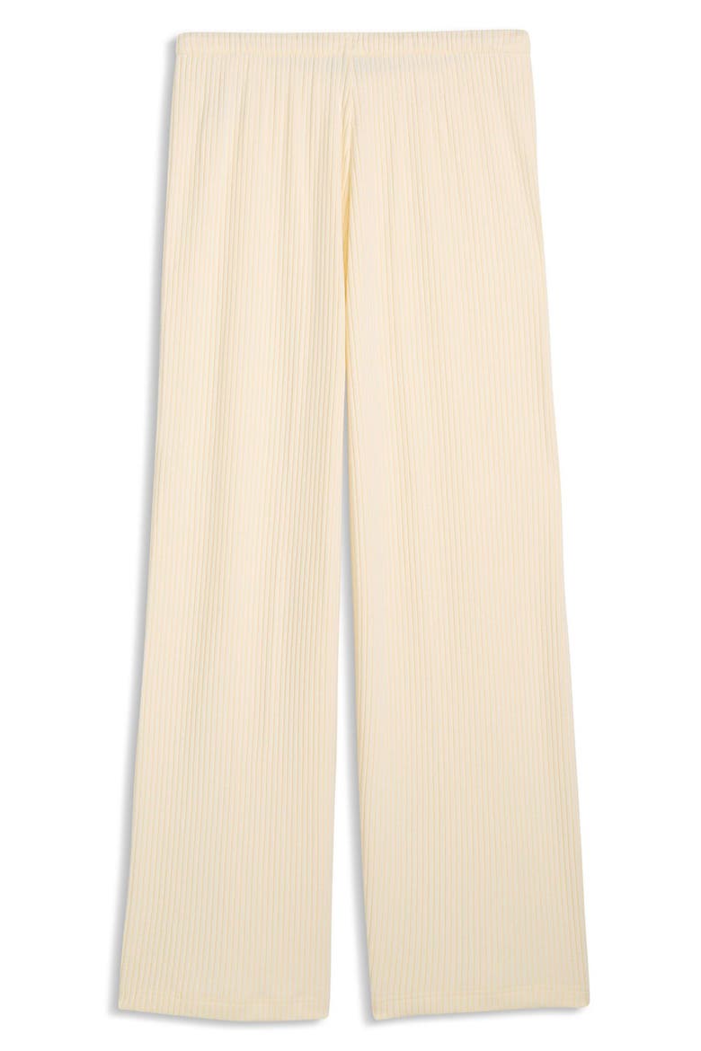 ESS Ribbed Wide Leg Pants, Alternate, color, BUTTERCREAM HEATHER